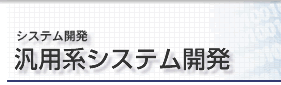汎用系システム開発